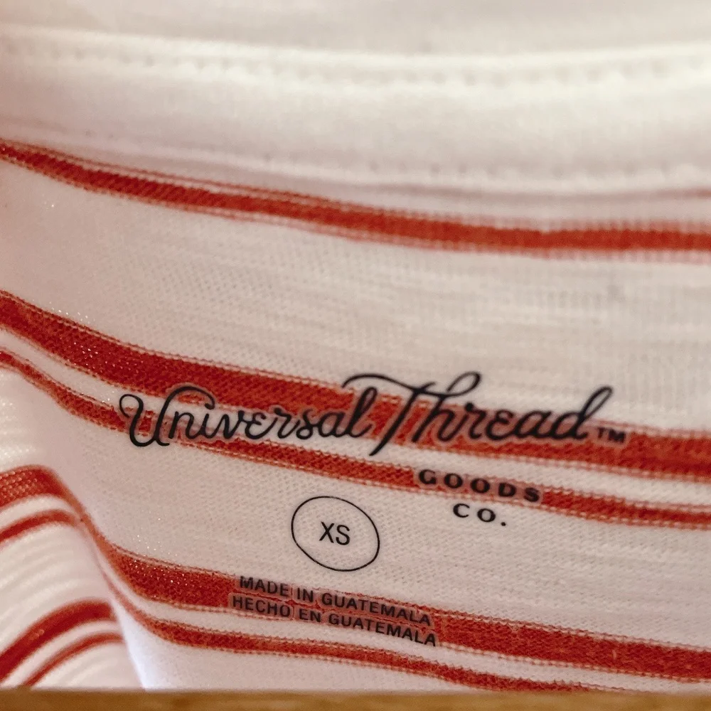 Target Universal Thread Striped Dress_XS_Red/cream - Picture 4 of 4